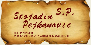 Stojadin Pejkanović vizit kartica